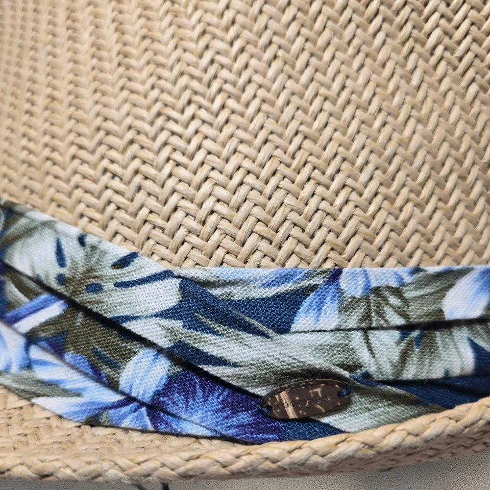 Kooringal Straw Hat Fedora with Floral Ribbon Band Size 57cm‎